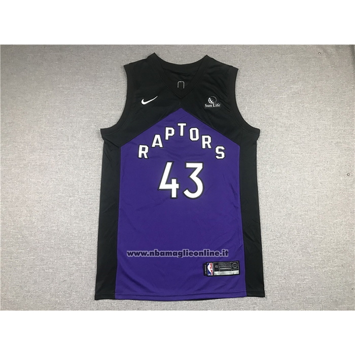 Maglia Toronto Raptors Pascal Siakam #43 Earned 2020-21 Nero Viola